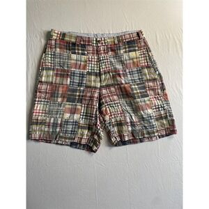 Brooks Brothers Multicolor Patchwork Plaid Flat Front Shorts